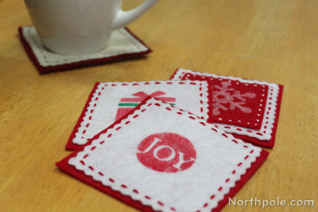 Santa's Felt Coasters