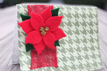 Poinsettia Christmas Card