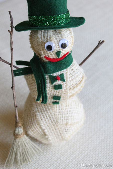 Burlap Snowman