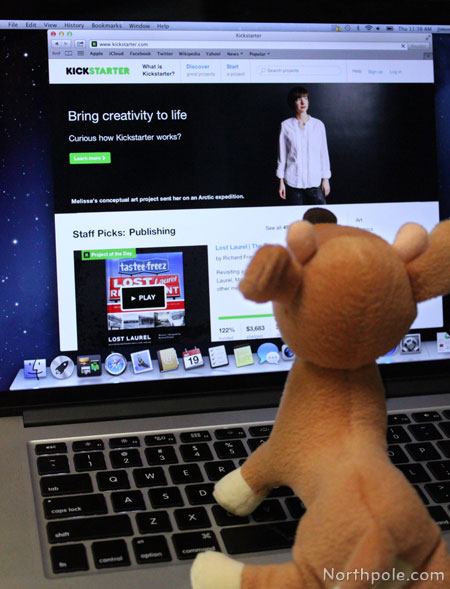 Raymond perusing Kickstarter Raymond perusing Kickstarter