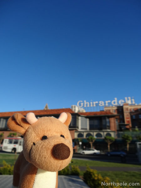 Raymond outside Ghirardelli Square