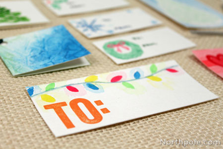 Handmade Watercolor Holiday Gift Tags