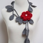 Crocheted Leaf Necklace