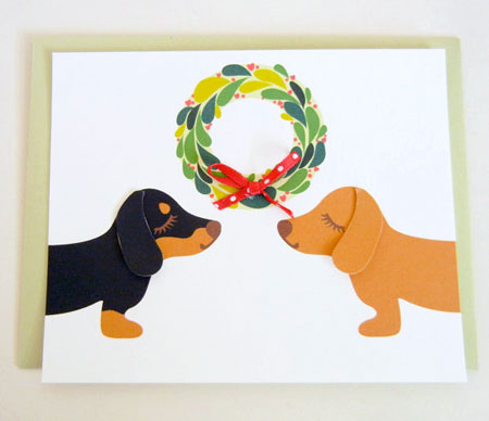 Dachshunds Christmas Card