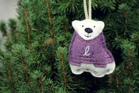 Cozy Polar Bear Ornament