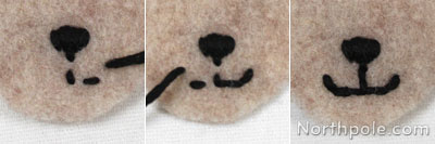 Tips on making the sheep's face.