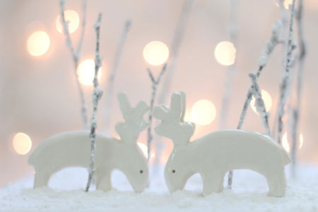 White Deer Decorations
