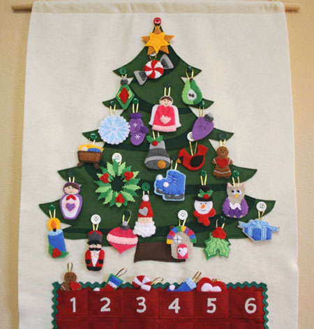 Christmas Tree Advent Calendar ~ Etsy Seller: The Lullaby Loft