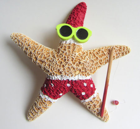 Fishing Starfish Santa ~ Etsy Seller: Cereus Art