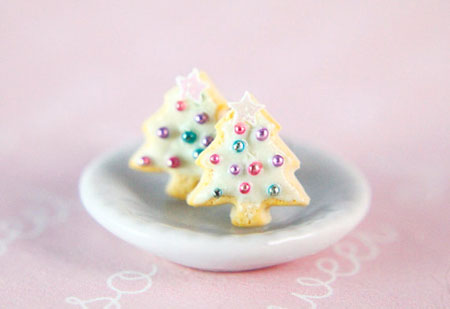 Christmas Tree Sugar Cookie Earrings