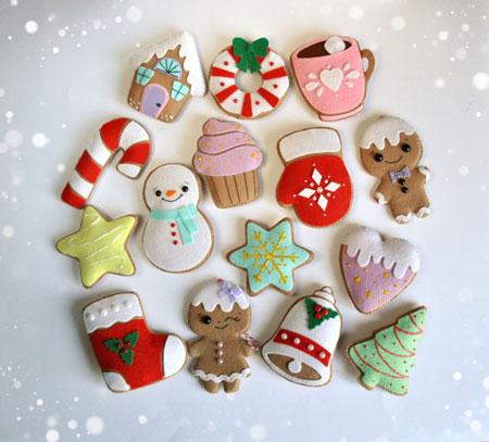 Felt Gingerbread Ornaments