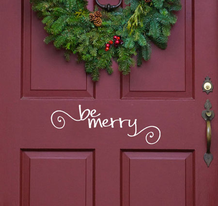 Be Merry Door Decal