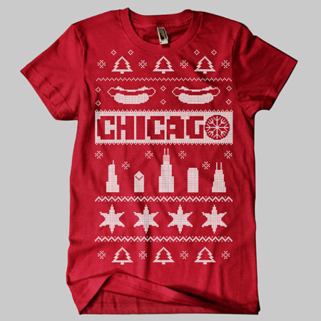 Chicago Ugly Christmas Sweater T-Shirt
