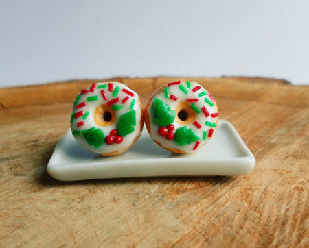 Christmas Donut Earrings
