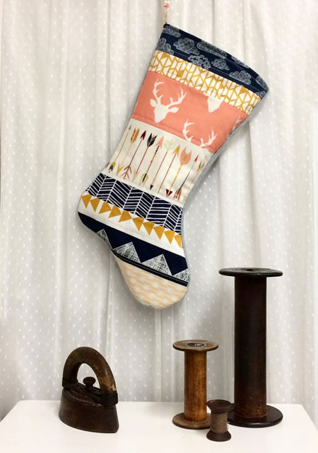 Quilted Patchwork Christmas Stocking
