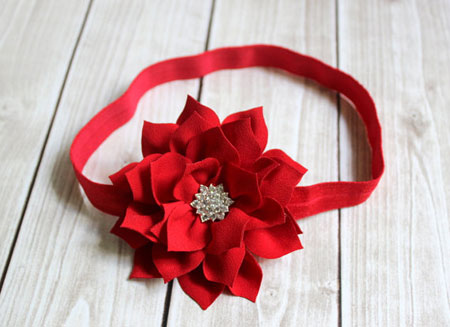 Etsy Item of the Day: Red Christmas Flower Headband by Pink Poppies Designs