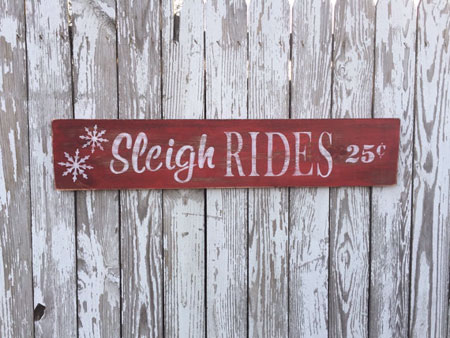 Etsy Item of the Day: Wooden Sleigh Rides Sign by JB Junk Market