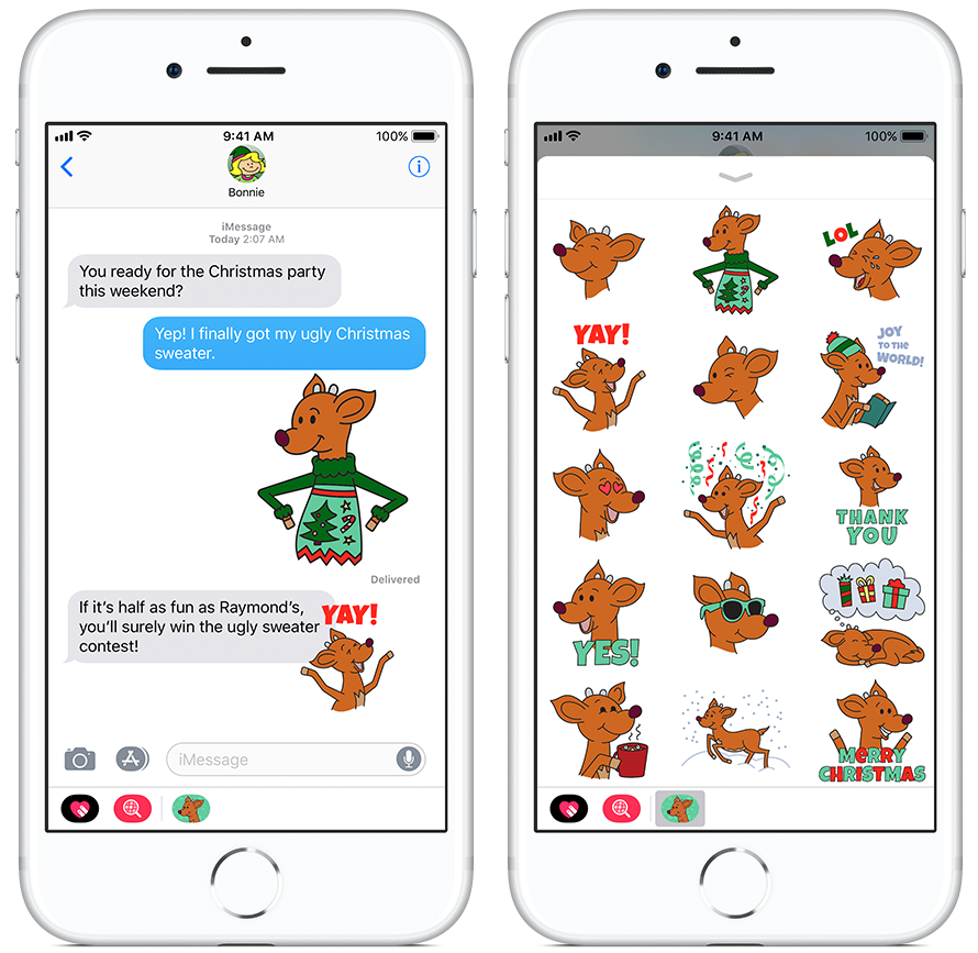 Raymond the Reindeer Stickers for iMessage