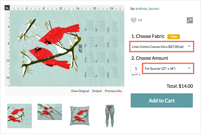 Spoonflower Screenshot - Tea Towels