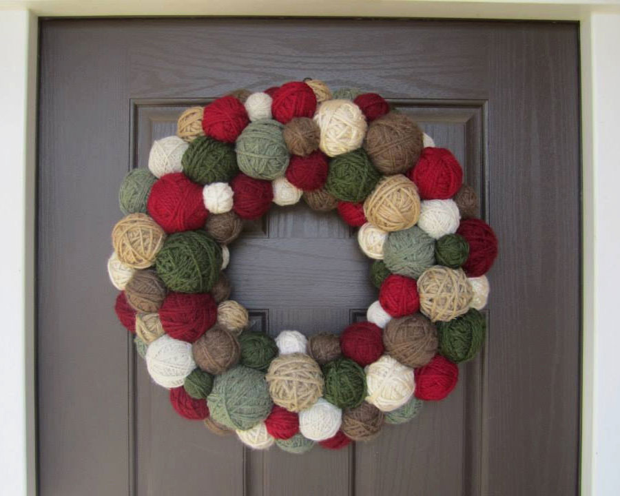 Yarn Ball Wreath