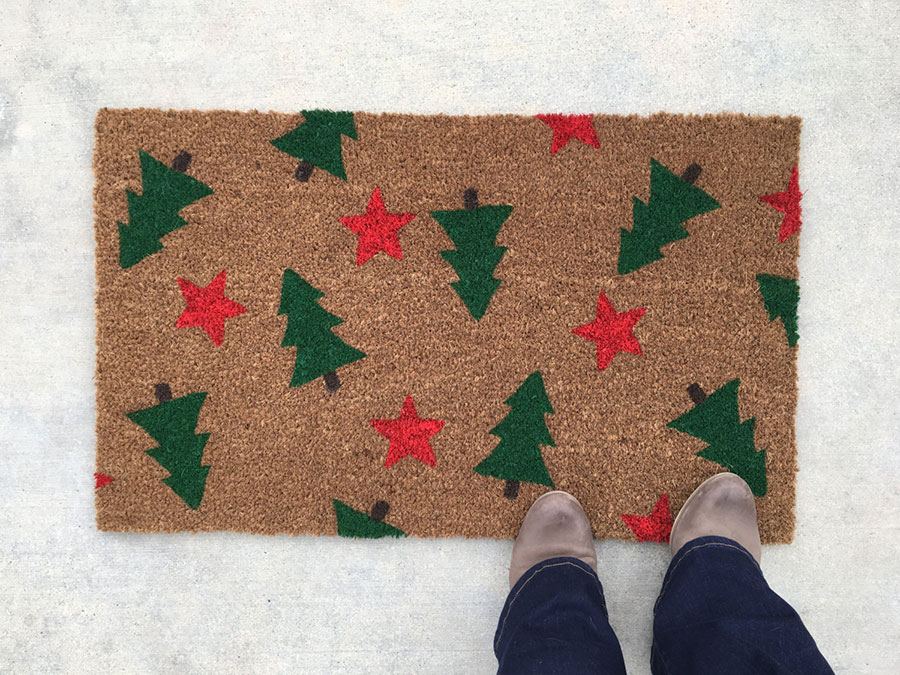 Holiday Tree Doormat