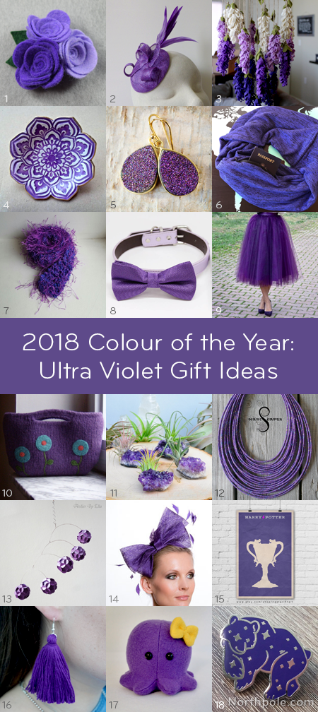 Pantone 2018 Colour of the Year: Ultra Violet Gift Ideas