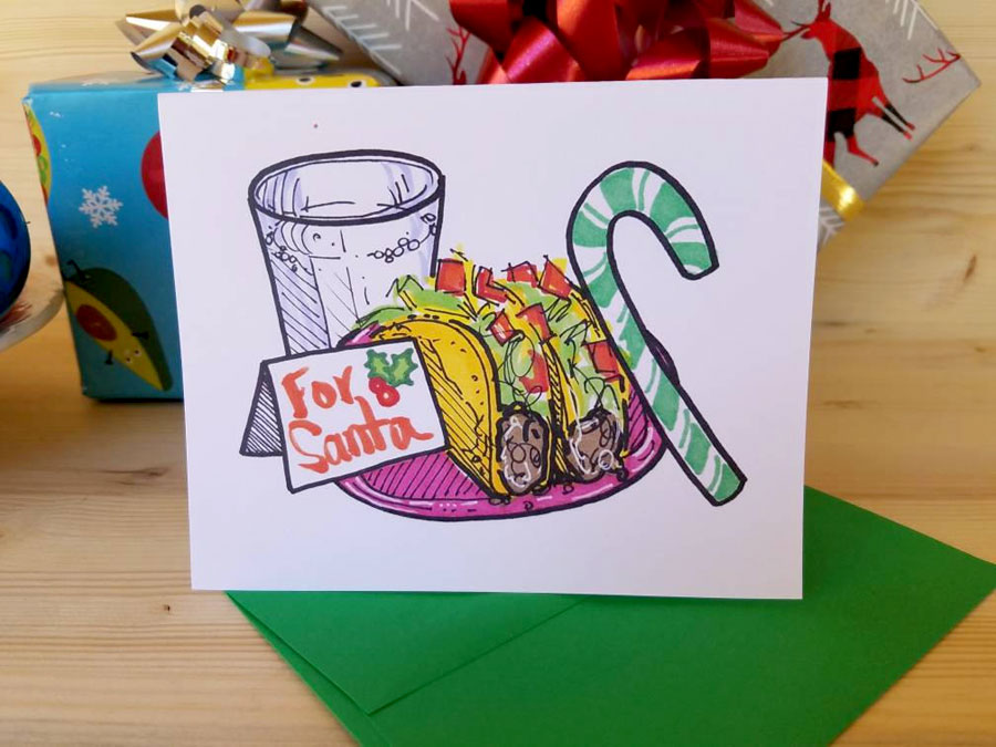 Tacos for Santa Card