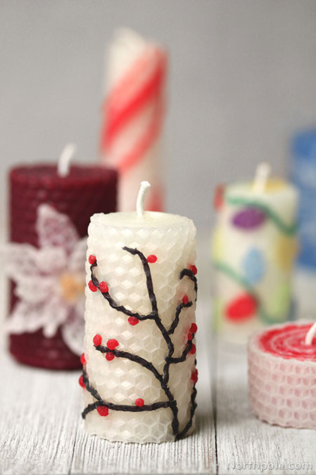 Surprisingly Simple Embellished Beeswax Candles