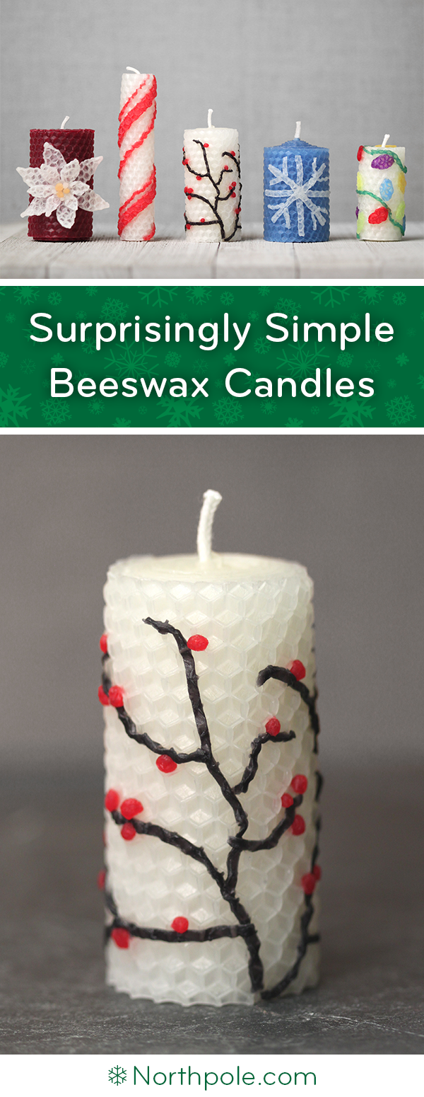 Surprisingly Simple Embellished Beeswax Candles • Northpole.com Craft Cottage