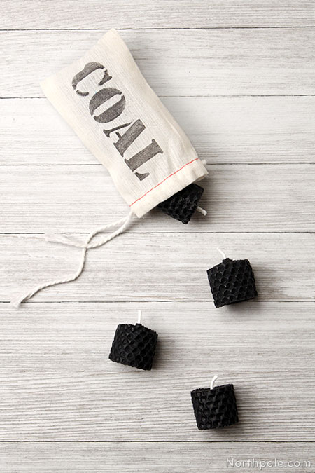 Lumps of Coal Beeswax Candles