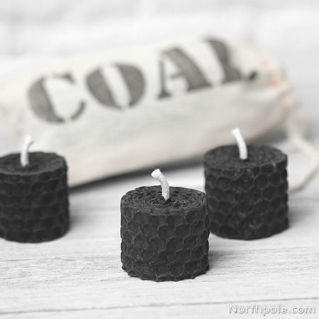 Lumps of Coal Beeswax Candles