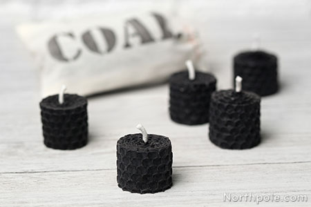 Lumps of Coal Beeswax Candles