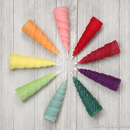 Colorful Christmas Tree Candles