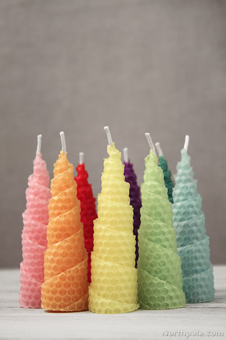 Colorful Christmas Tree Candles