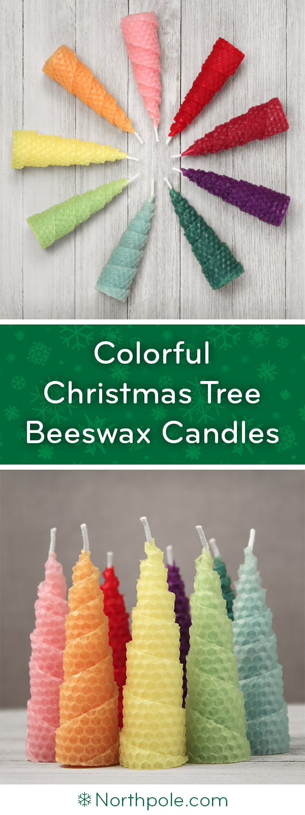 Colorful Christmas Tree Candles • Christmas in July Craft • Northpole.com Craft Cottage
