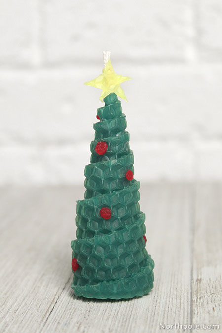 Christmas Tree Beeswax Candle