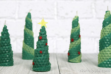 Christmas Tree Beeswax Candles