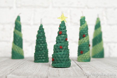 Christmas Tree Beeswax Candles