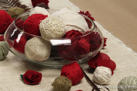 Rustic Fabric Burlap Balls
