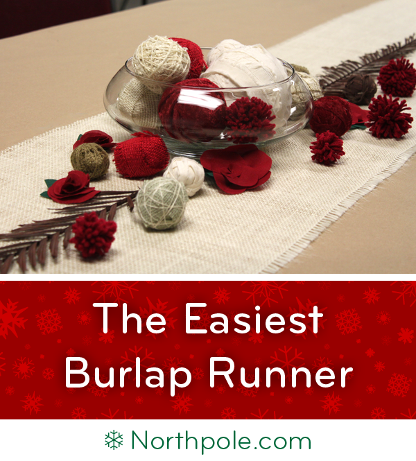 Burlap Table Runner • Northpole.com Craft Cottage