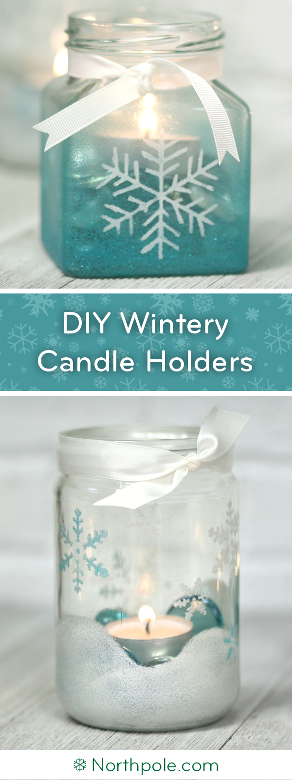 Wintery Candle Holders • Northpole.com Craft Cottage
