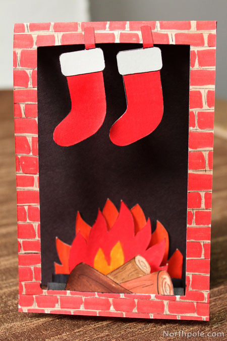 Cozy Fireplace Card