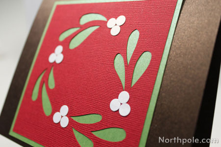 Elegant Mistletoe Cutout Card