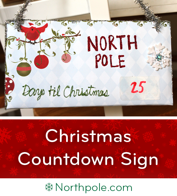 Christmas Countdown Door Sign • Northpole.com Craft Cottage