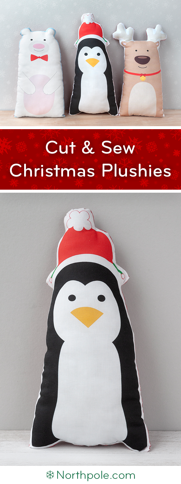 Christmas Cut & Sew Plushies: Penguin • Northpole.com Craft Cottage