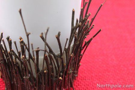 Use a hair dryer to make glue strings disappear