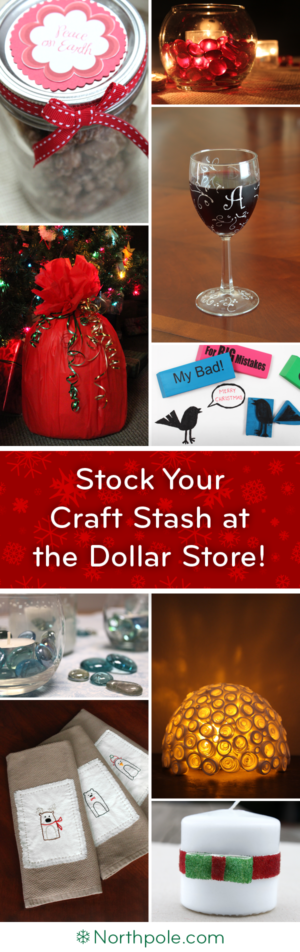 Stock your craft stash with DIY supplies at the dollar store! • Northpole.com Craft Cottage