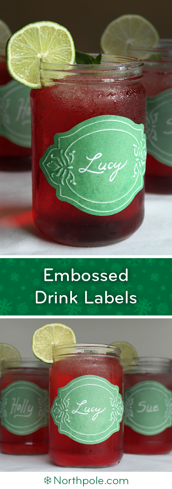 Embossed Drink Labels • Northpole.com Craft Cottage
