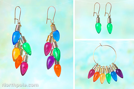 Xmas earrings outlet that light up