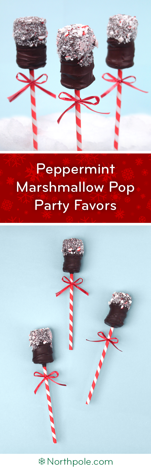 Chocolate Peppermint Marshmallow Pops • Northpole.com Craft Cottage